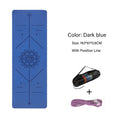 TPE-Yogamatte mit Positionslinien | LuxeStyle