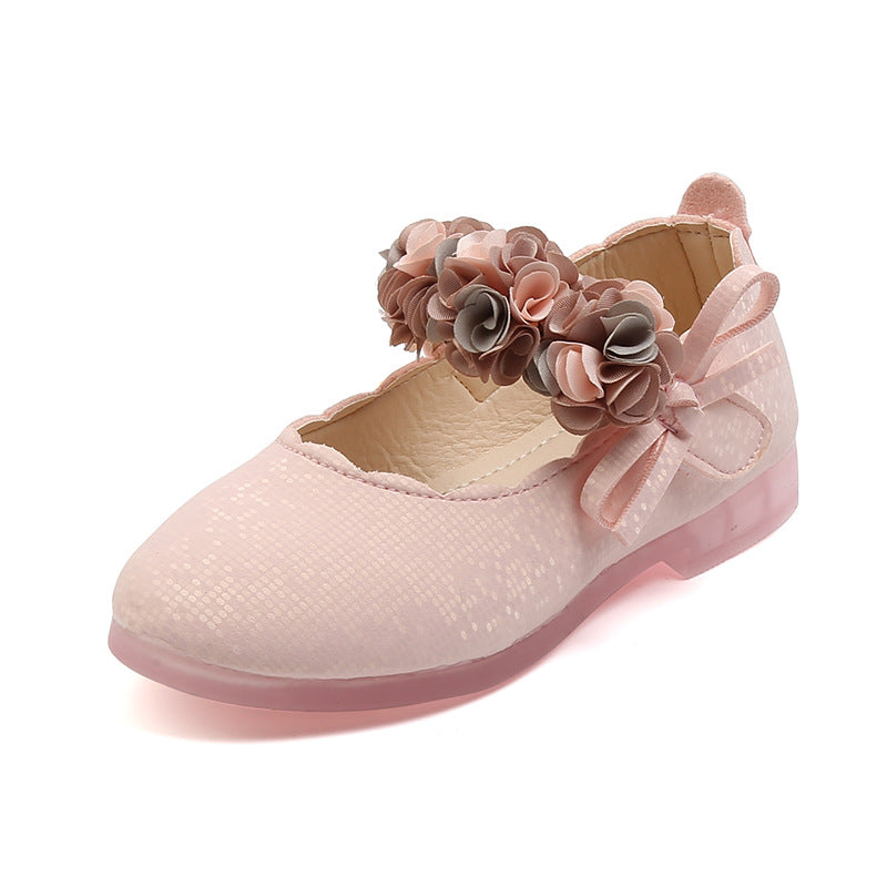 Mädchen Lederschuhe mit Blumen und Schleife – Bild 5 | LuxeStyle