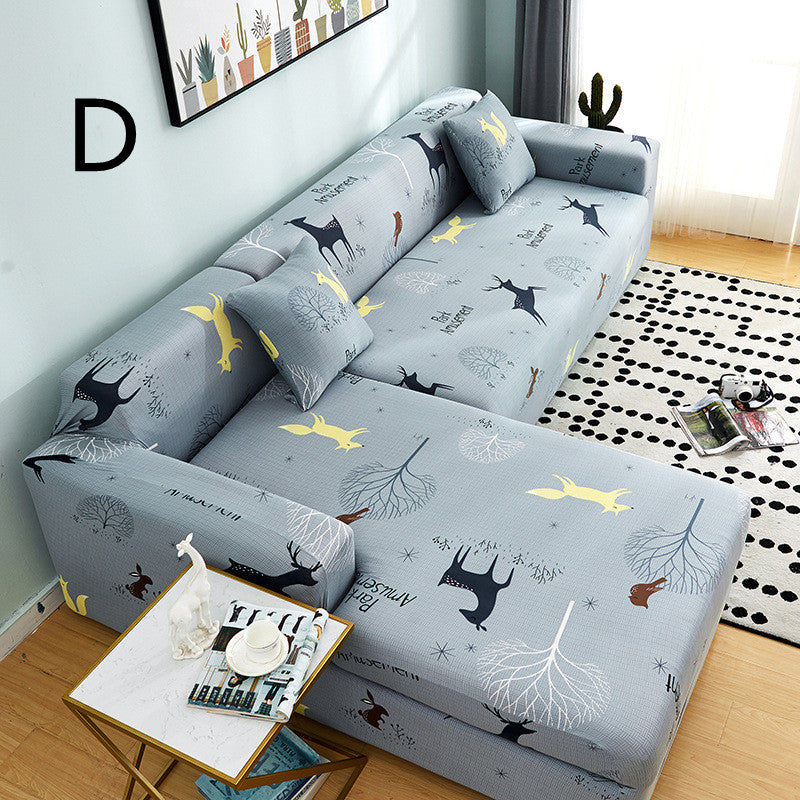 Universal Schonbezug für Liegesofa mit Blumenmuster