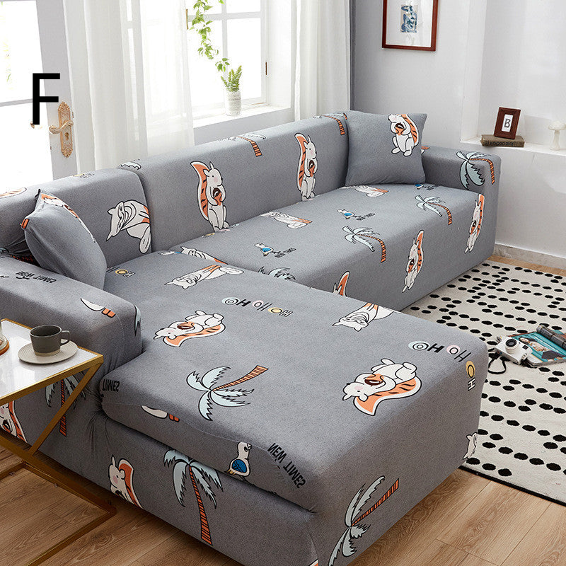 Universal Schonbezug für Liegesofa mit Blumenmuster