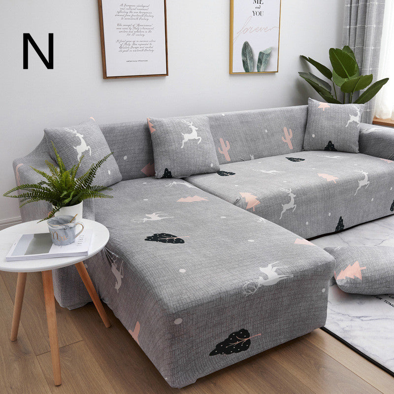 Universal Schonbezug für Liegesofa mit Blumenmuster