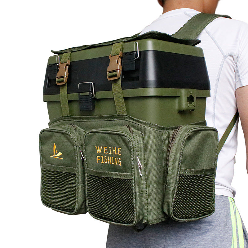 Grüner Nylon-Rucksack für Angelausrüstung – Bild 2 | LuxeStyle