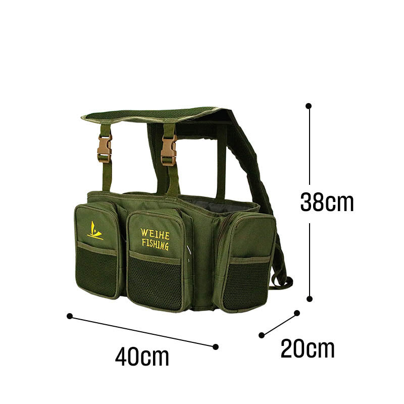 Grüner Nylon-Rucksack für Angelausrüstung – Bild 5 | LuxeStyle