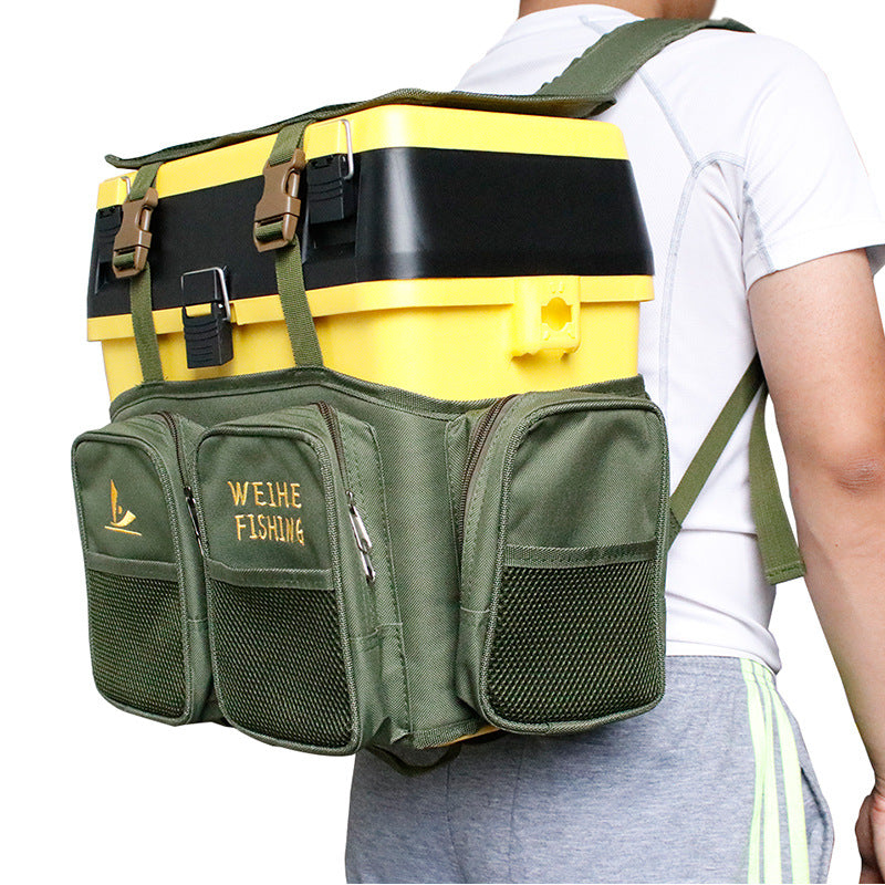 Grüner Nylon-Rucksack für Angelausrüstung – Bild 4 | LuxeStyle