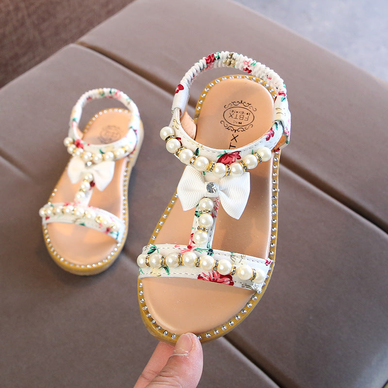 Kinder-Sandalen mit Strass und Perlen – Bild 3 | LuxeStyle