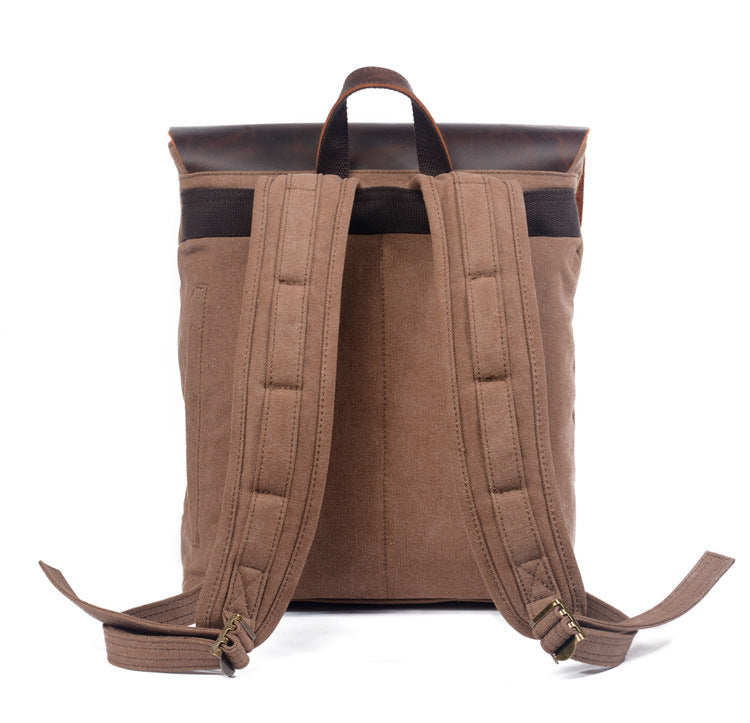 Retro Rucksack aus Wachs-Canvas und Leder – Bild 7 | LuxeStyle