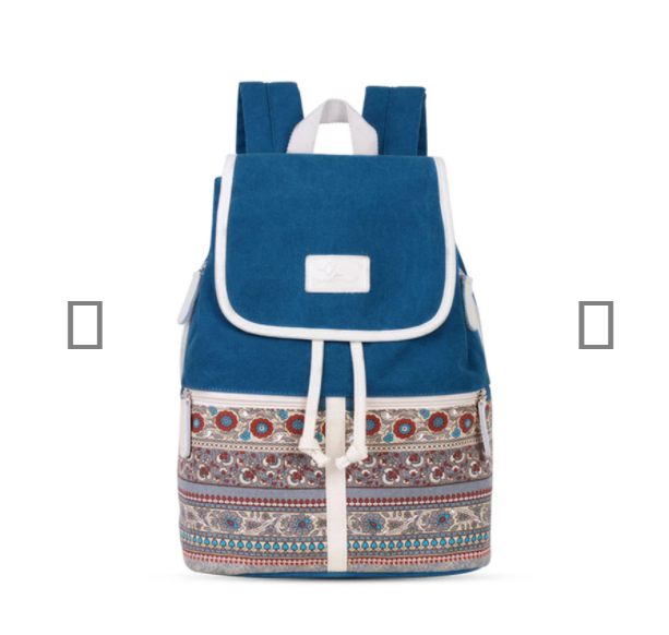 Rucksack College-Stil Canvas-Tasche Damen – Bild 2 | LuxeStyle