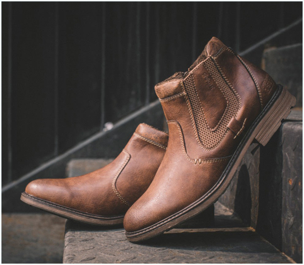 Herren Winterstiefel mit Reissverschluss