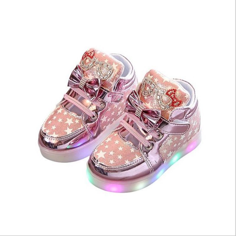 Mädchen LED Leuchtschuhe mit Sternenmuster – Bild 5 | LuxeStyle