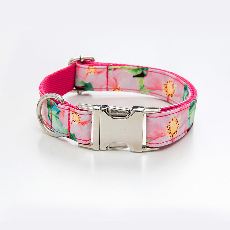 Halsband- und Leinen-Set mit Blumenmuster | LuxeStyle