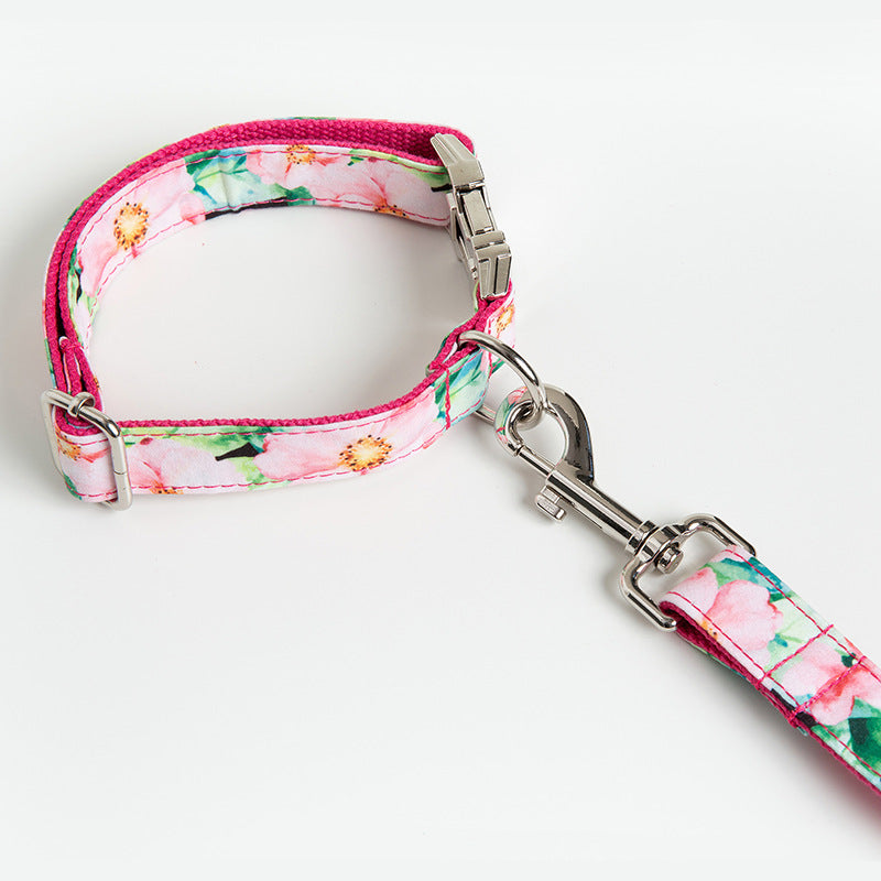 Halsband- und Leinen-Set mit Blumenmuster – Bild 4 | LuxeStyle