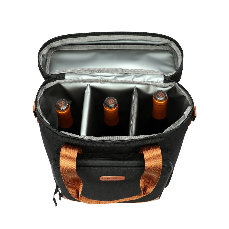 Wein-Kühltasche im Vintage-Leder-Look | LuxeStyle