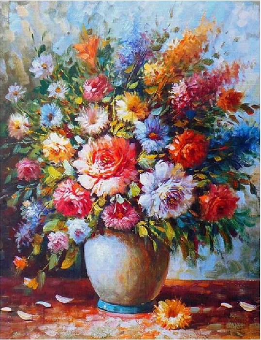 Digitales Ölgemälde „Blumen“ zum Selbermalen – Bild 5 | LuxeStyle