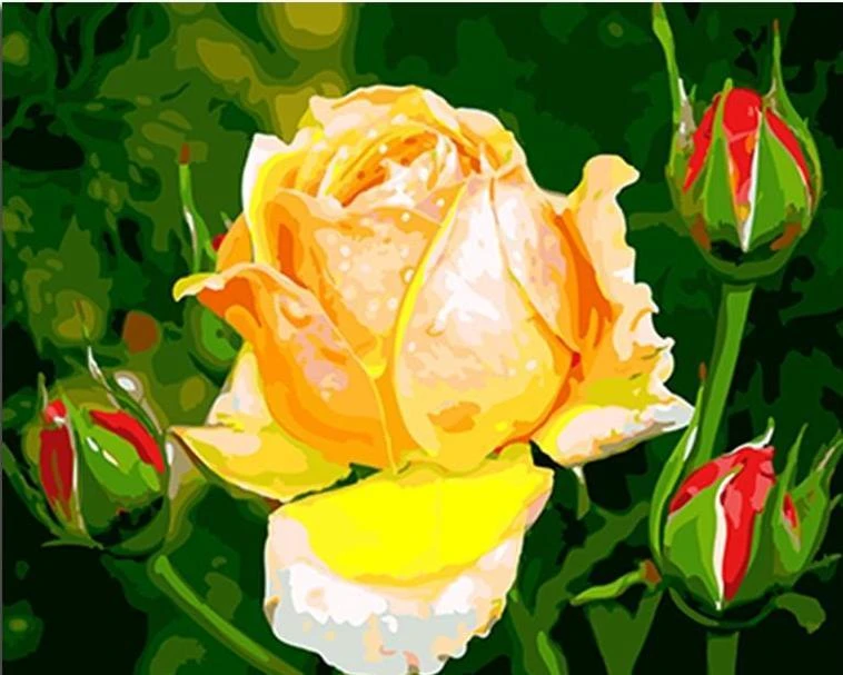 Digitales Ölgemälde „Blumen“ zum Selbermalen – Bild 4 | LuxeStyle