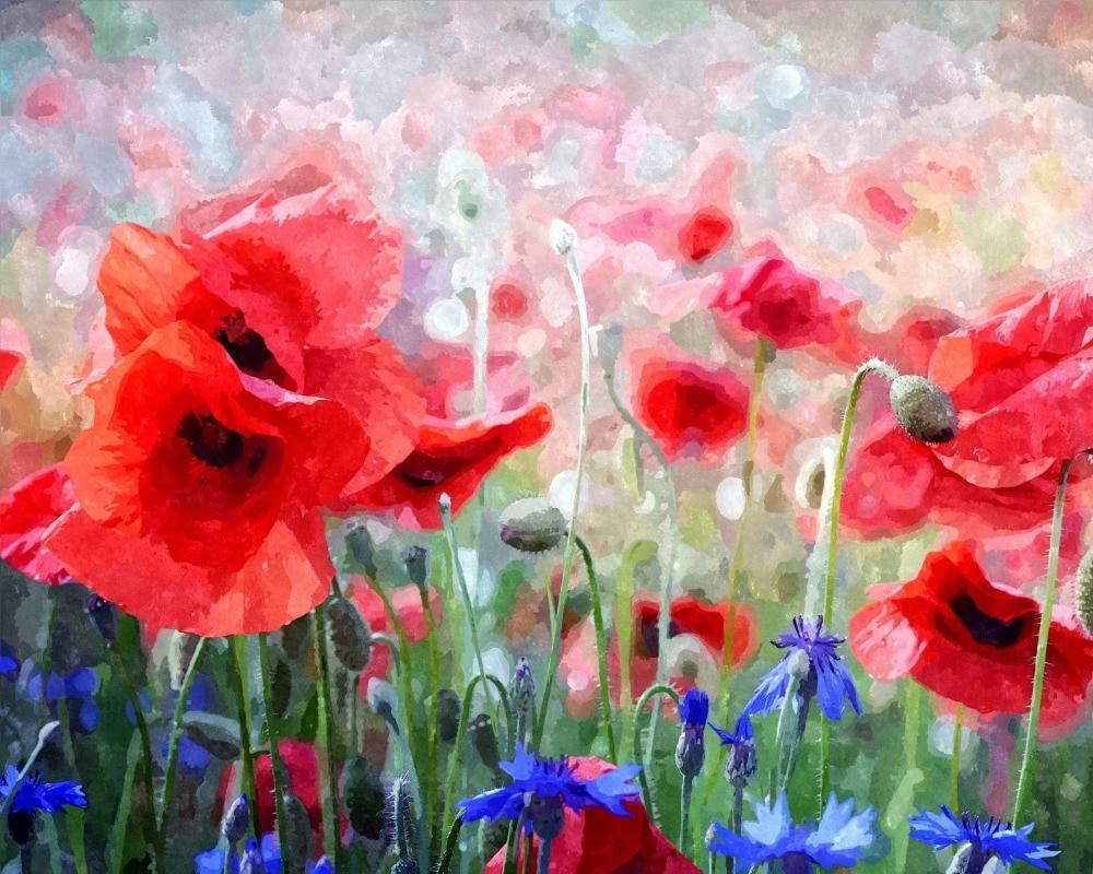 Digitales Ölgemälde „Blumen“ zum Selbermalen – Bild 2 | LuxeStyle