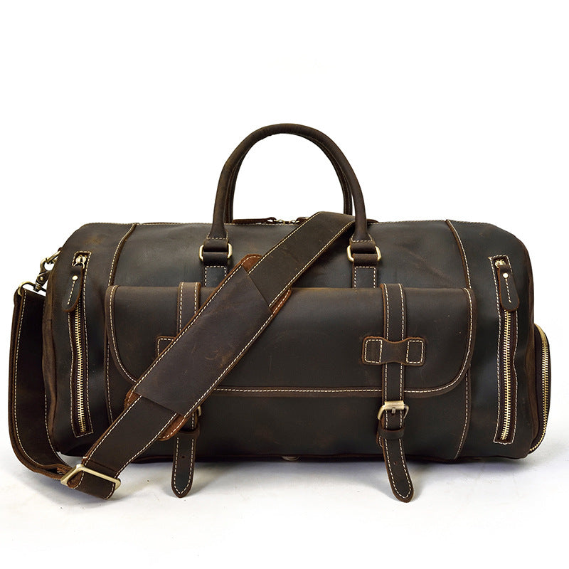 Reisetasche aus pflanzlich gegerbtem Leder