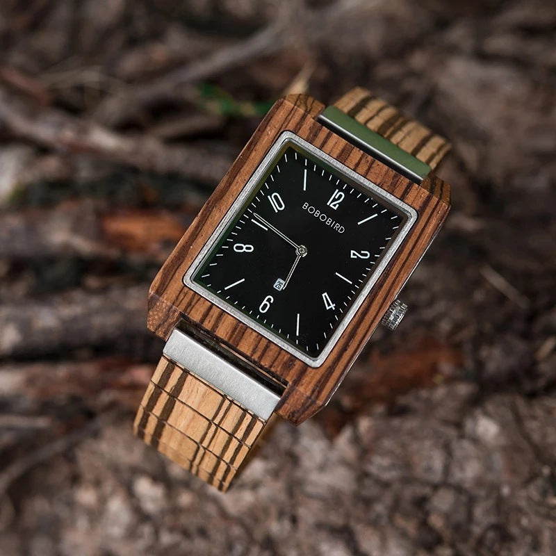 Handgemachte Quarzuhr aus Holz für Herren – Bild 7 | LuxeStyle