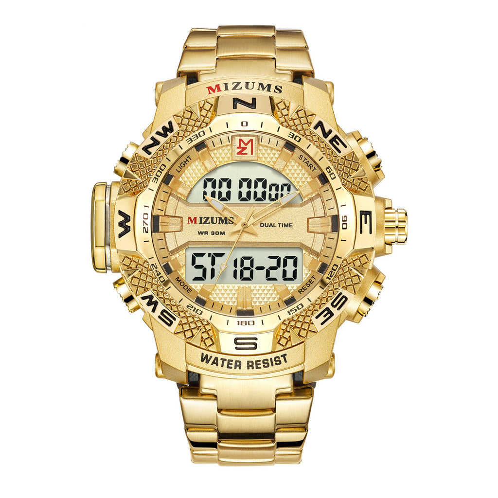 Dual Movement Quarzuhr mit Edelstahlband | LuxeStyle