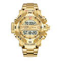 Dual Movement Quarzuhr mit Edelstahlband | LuxeStyle