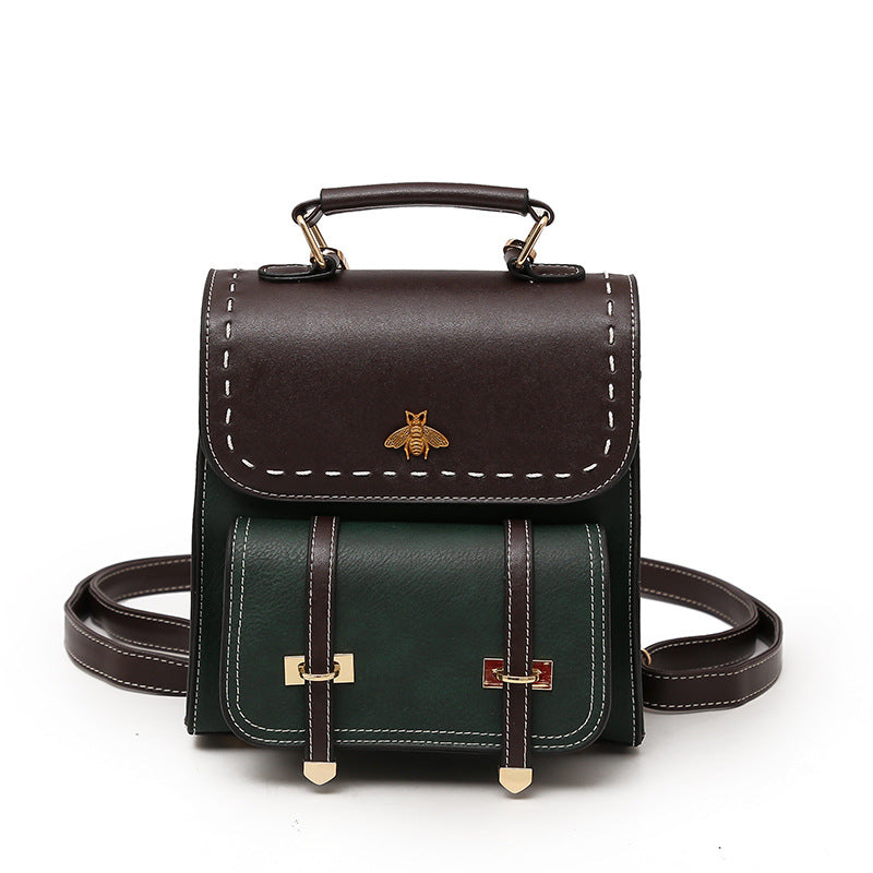 Retro Rucksack für Damen mit Kontrastfarben – Bild 4 | LuxeStyle