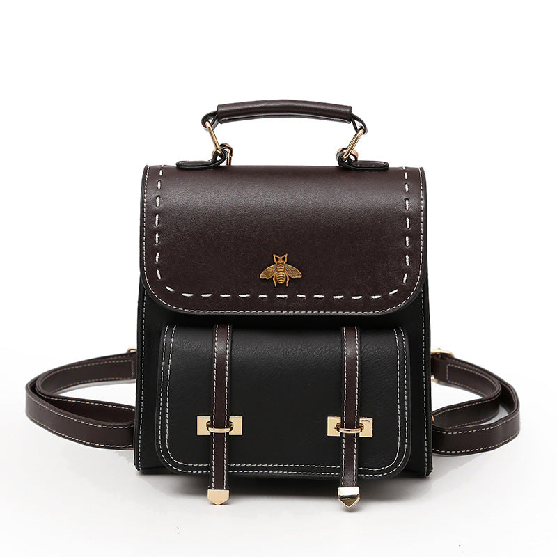 Retro Rucksack für Damen mit Kontrastfarben – Bild 2 | LuxeStyle