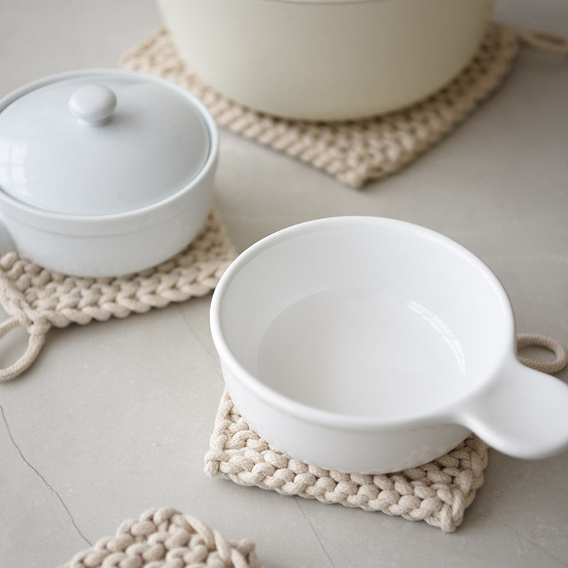 Handgewobener Untersetzer aus reiner Baumwolle | LuxeStyle