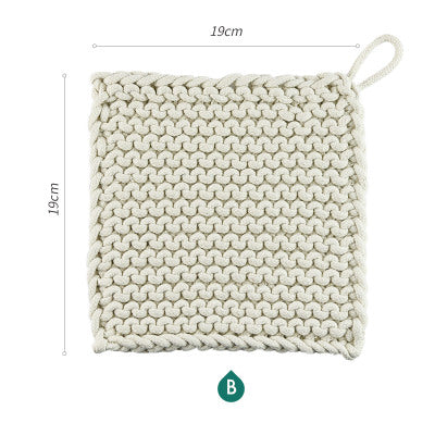 Handgewobener Untersetzer aus reiner Baumwolle – Bild 3 | LuxeStyle