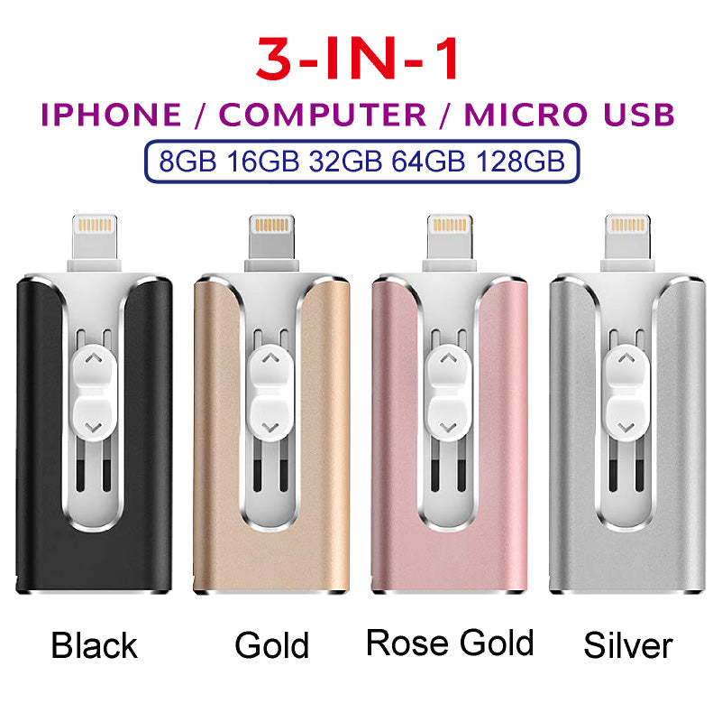 3-in-1 Metall USB-Stick