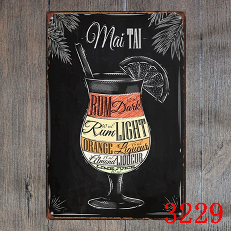 Vintage Blechschild "BBQ Hamburger Bier" – Bild 3 | LuxeStyle