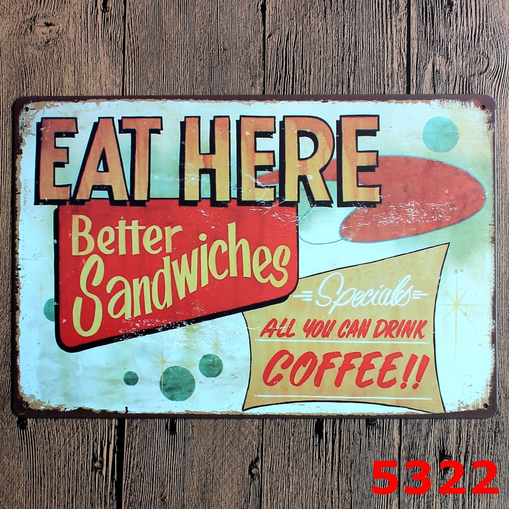 Vintage Blechschild "BBQ Hamburger Bier" – Bild 9 | LuxeStyle
