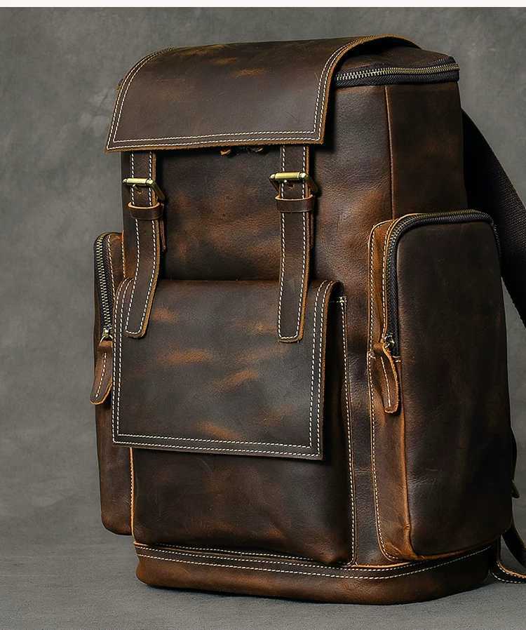 Vintage Leder Rucksack für Herren – Bild 7 | LuxeStyle