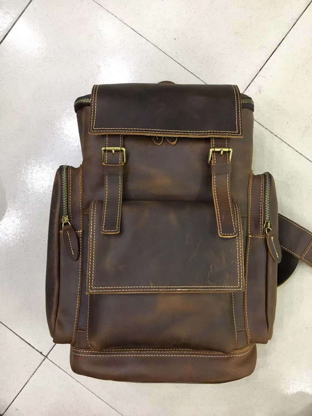 Vintage Leder Rucksack für Herren – Bild 5 | LuxeStyle