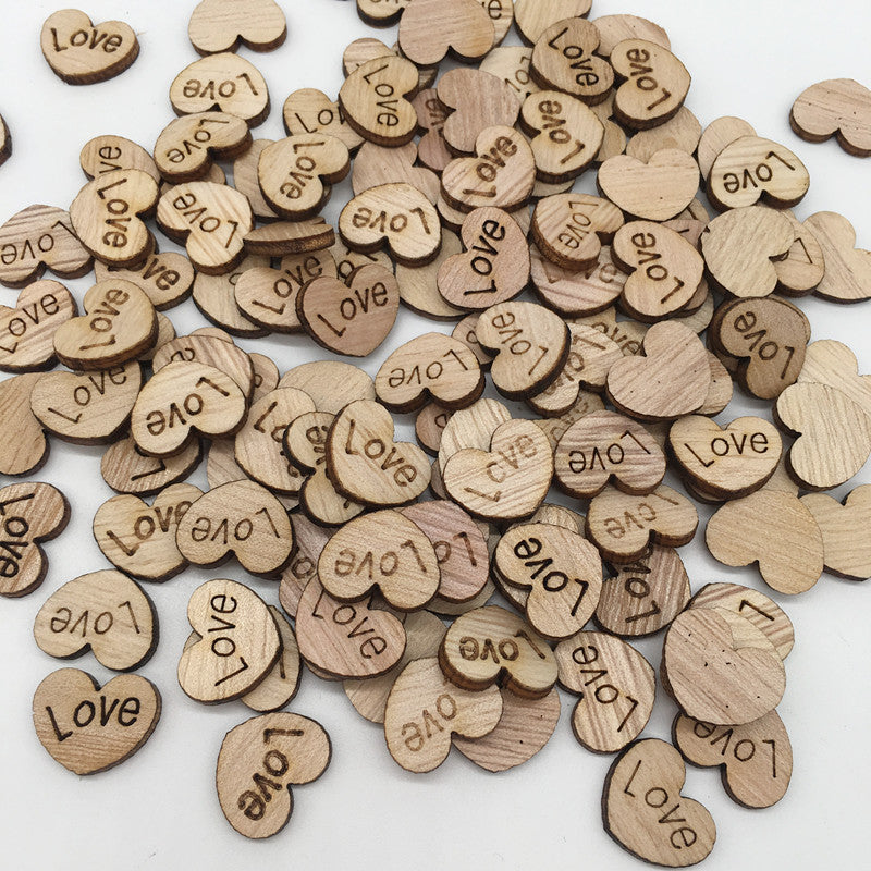 Retro Mahagoni Herz-Patch 12x15mm | LuxeStyle