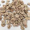 Retro Mahagoni Herz-Patch 12x15mm | LuxeStyle