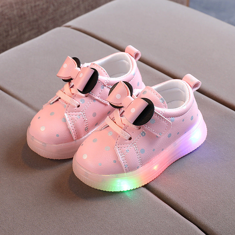 Mädchen LED-Schuhe mit Schleife – Bild 5 | LuxeStyle