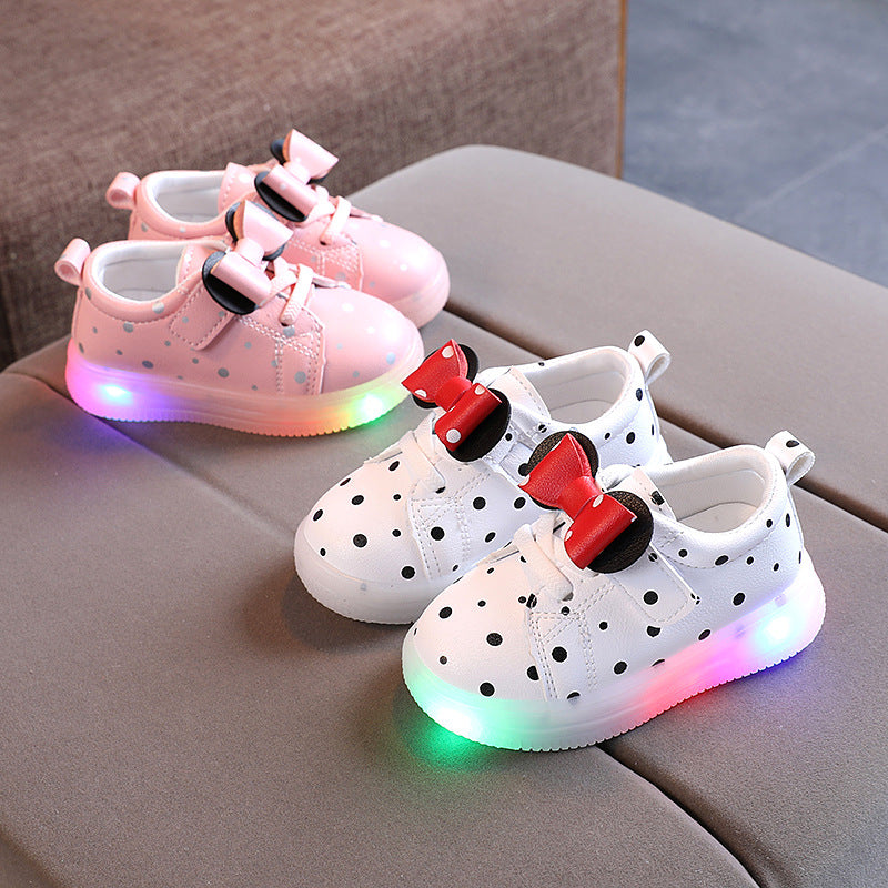 Mädchen LED-Schuhe mit Schleife | LuxeStyle