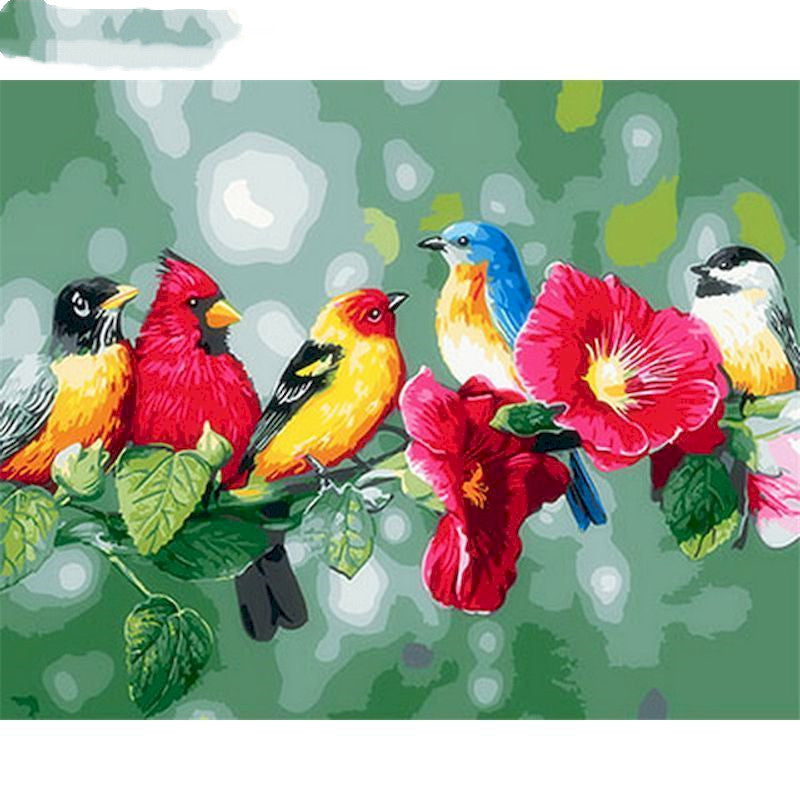 Acrylmalerei mit Blumen und Vögeln – Bild 2 | LuxeStyle