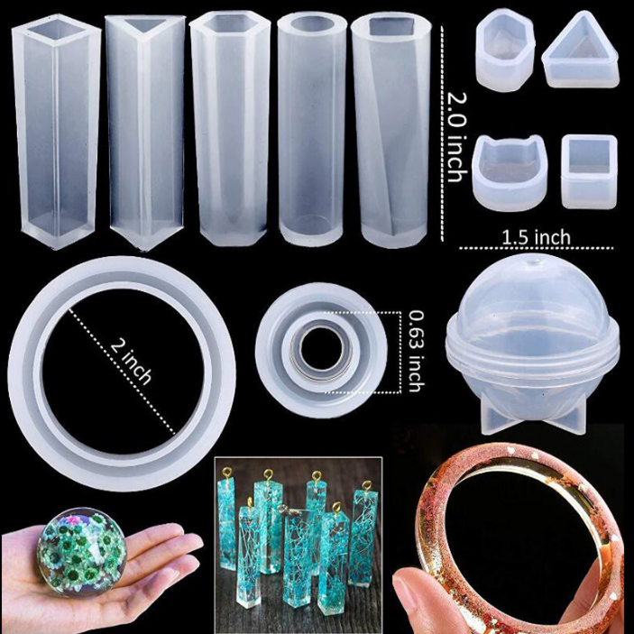 83-teiliges Silikon Giessformen & Epoxy Set – Bild 1 | LuxeStyle