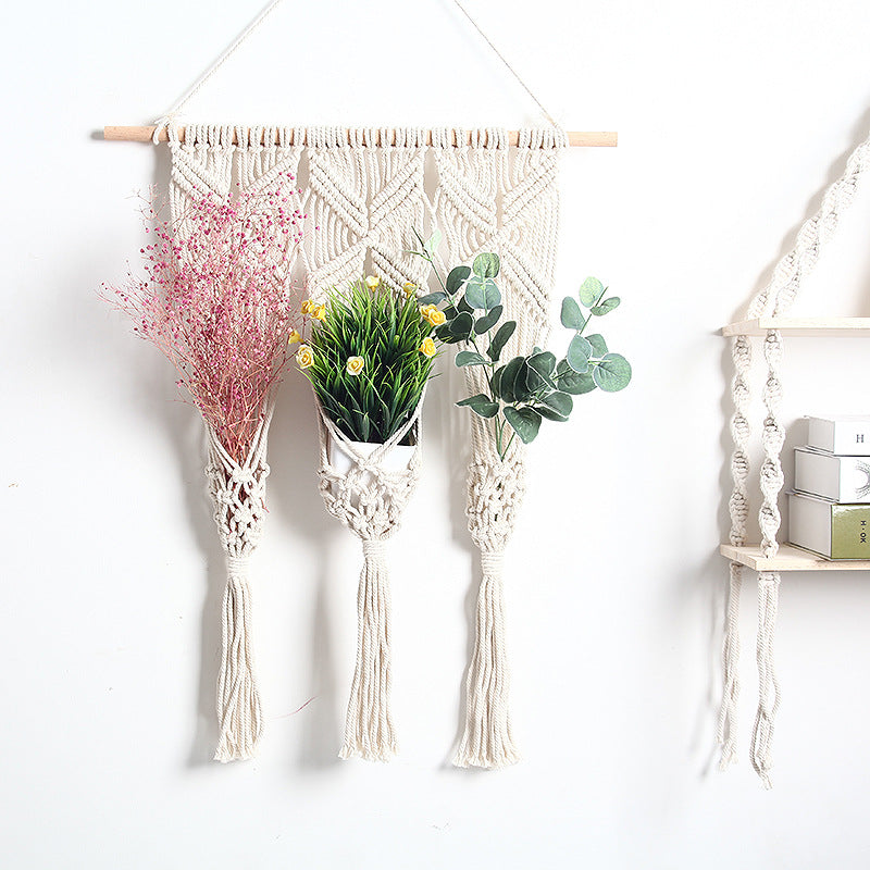 Boho-Tapestry Blumenhalterung