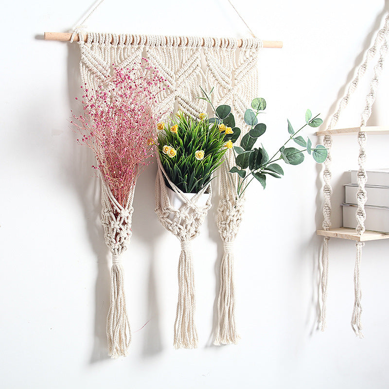 Boho-Tapestry Blumenhalterung