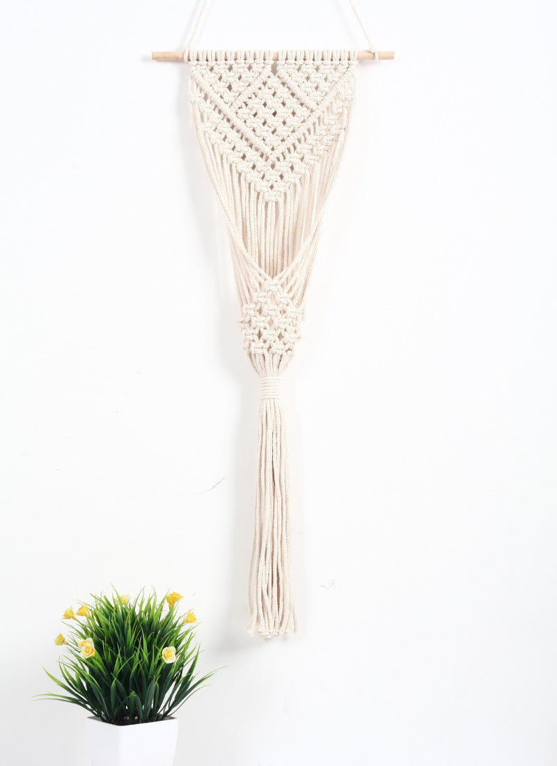 Handgewebte Blumenkorb-Wanddekoration