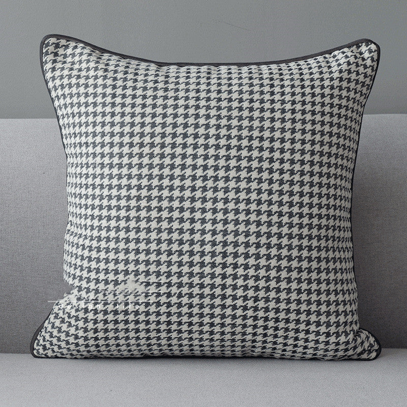 Orange Houndstooth Kissen mit Quasten – Bild 5 | LuxeStyle