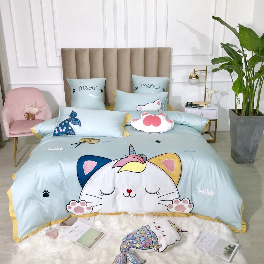 Baumwollsatin Prinzessinnen Bettwäsche-Set – Bild 4 | LuxeStyle