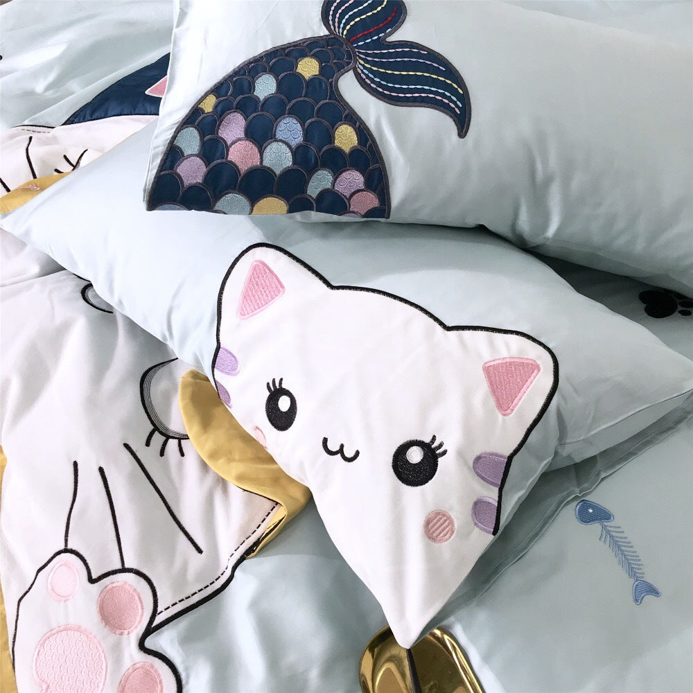 Baumwollsatin Prinzessinnen Bettwäsche-Set | LuxeStyle