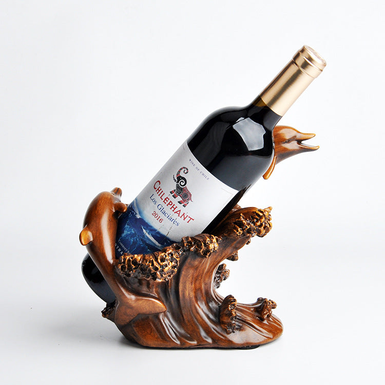 Europäischer Delfin-Weinregal Dekor