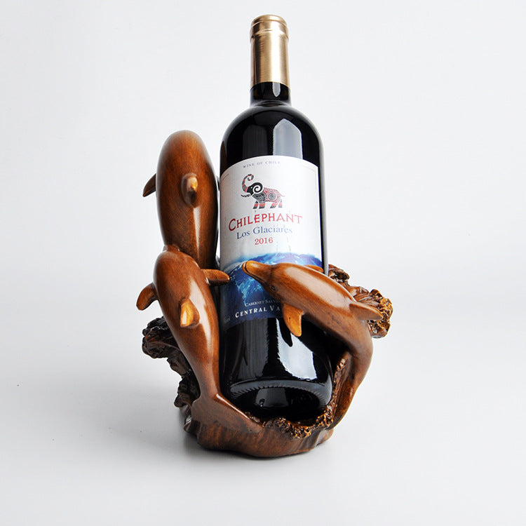 Europäischer Delfin-Weinregal Dekor