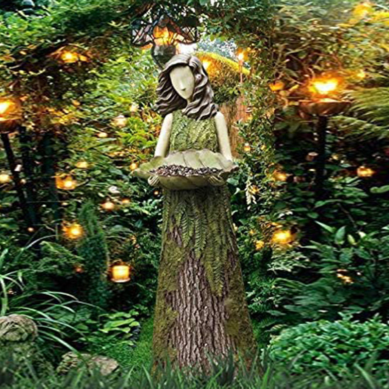 Fairy-Statue mit Kolibri-Futterstelle