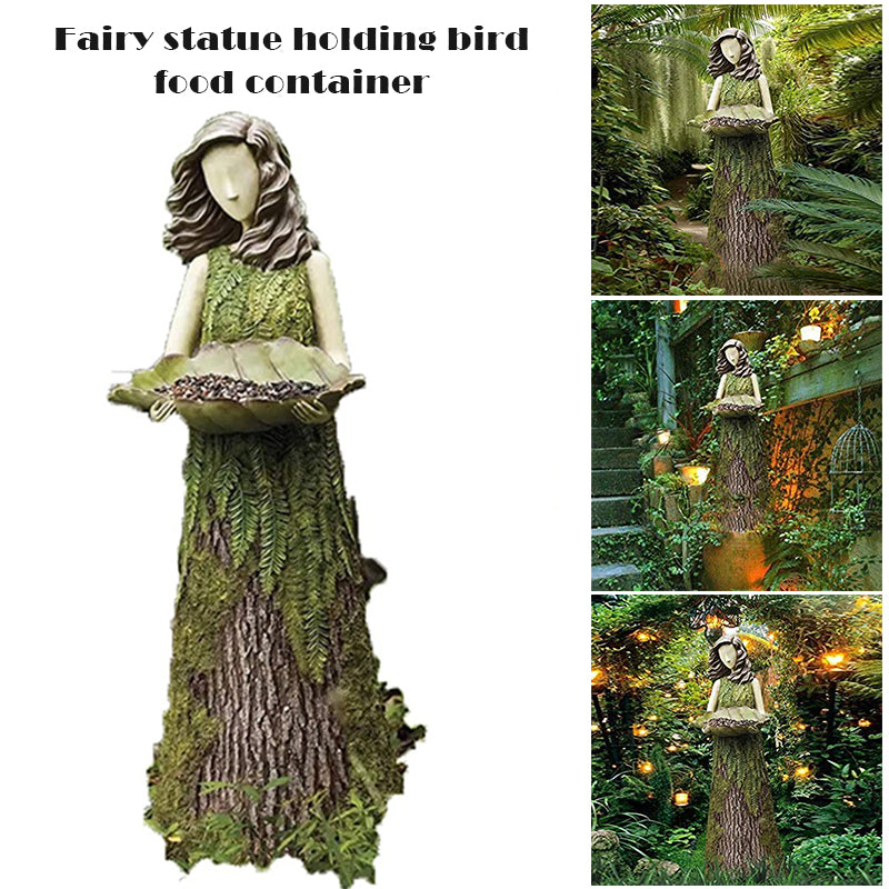 Fairy-Statue mit Kolibri-Futterstelle