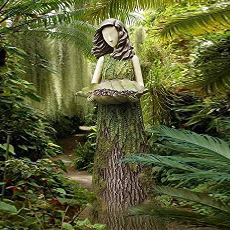 Fairy-Statue mit Kolibri-Futterstelle