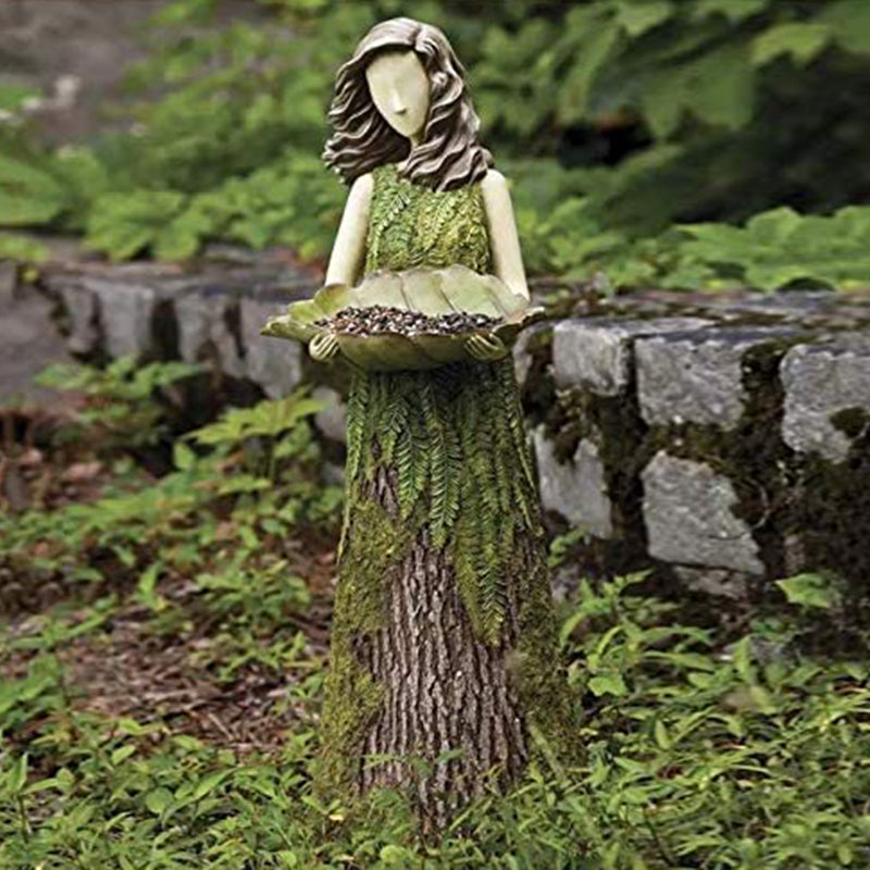 Fairy-Statue mit Kolibri-Futterstelle
